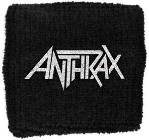 Anthrax Logo - Anthrax Logo Sweatband Wristband Official Black Wrist Band Heavy