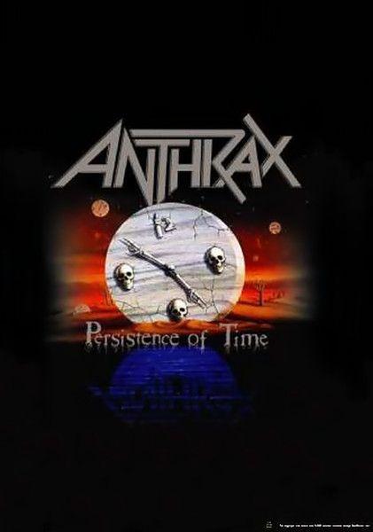 Anthrax Logo - Anthrax Poster Flag Persistence Of Time Logo Tapestry - Concert Shoppe