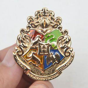 Big Harry Potter HP Logo - Golden Big HP Harry Potter Hogwarts Logo Badges Pins Button Brooch