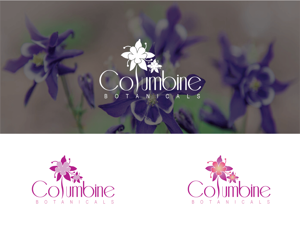 Columbine Flower Logo - Bold, Modern, Product Logo Design for Columbine Botanicals by ...