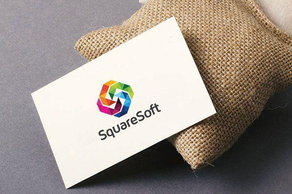 Squaresoft Logo - Square soft pixel logo ~ Logo Templates ~ Creative Market