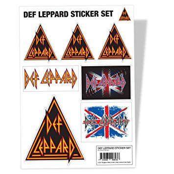 Def Leppard Official Logo - Amazon.com: Def Leppard Sticker Sheet Classic Band Logo Official A4 ...