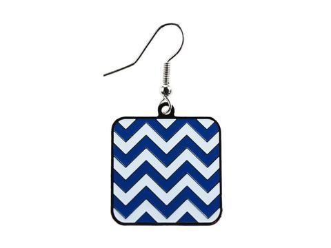 Blue and White Square w Logo - Chevron Blue & White Square Dangle (CHVSQDEBL/W) – Collegiate ...