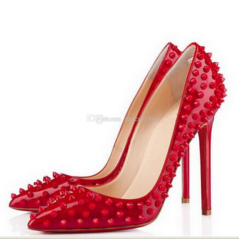 Red Heel Logo - New Women Pumps Pointed Toe Red Bottom High Heels Shoes Luxury ...