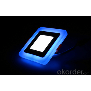 Blue and White Square w Logo - Buy White+Blue Dual Color 6 W Power LED Ceiling Panel Light square ...