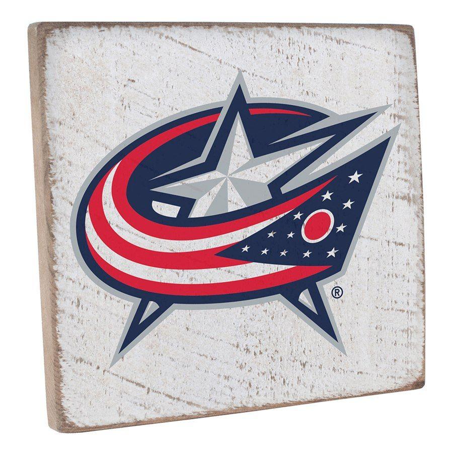 Blue and White Square w Logo - Columbus Blue Jackets 12