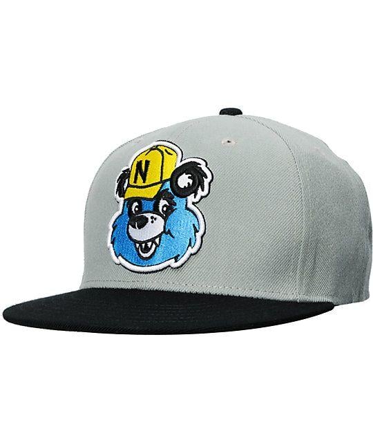 Neff Panda Logo - Neff Pandaman Grey Snapback Hat