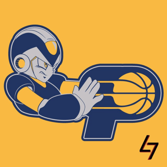 Fun Basketball Logo - Graphic Designer Combined NBA Logos With Classic Video Game
