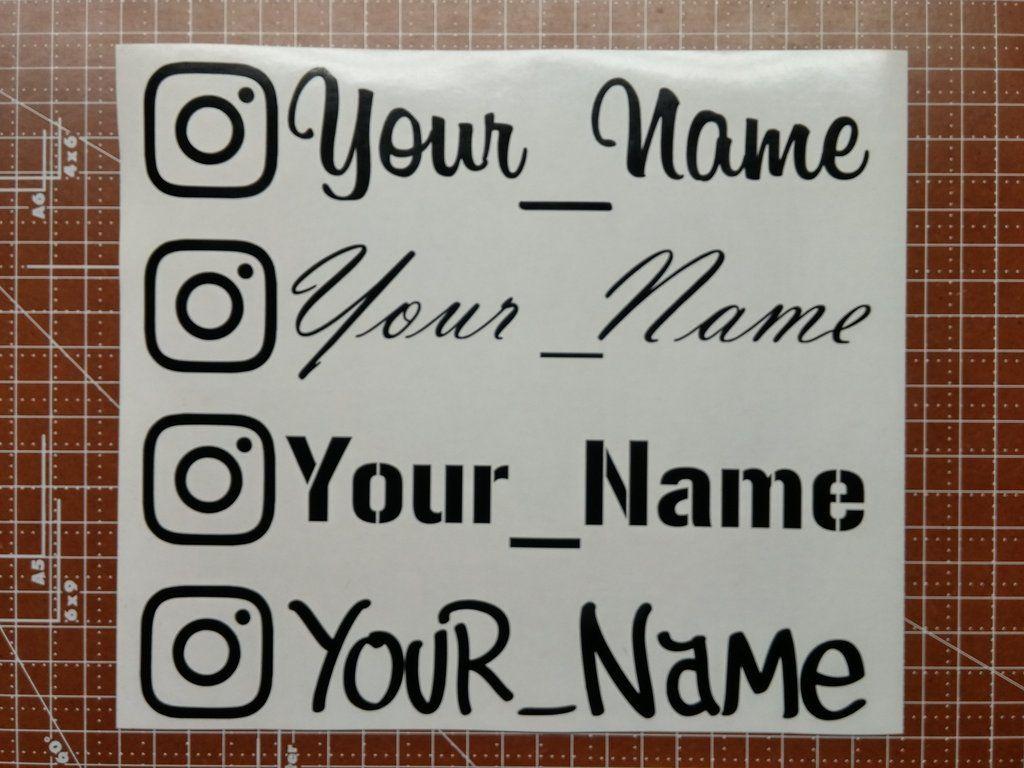 Instagram Custom Logo - Custom Instagram (New Logo) Name Decal