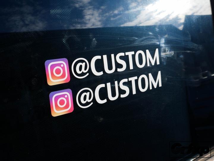 Instagram Custom Logo - Custom Instagram User Name Sticker (Two Pack)