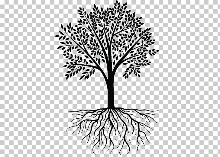 Black Tree with Roots Logo - Tree, roots, black tree illustration PNG clipart. free clipart