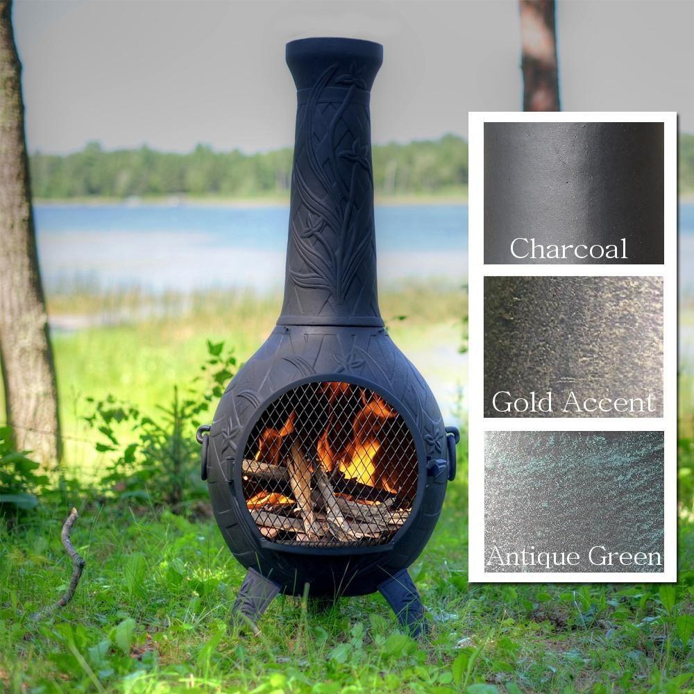 Companies with a Blue Rooster Logo - The Blue Rooster Orchid Chiminea – Soothing Company