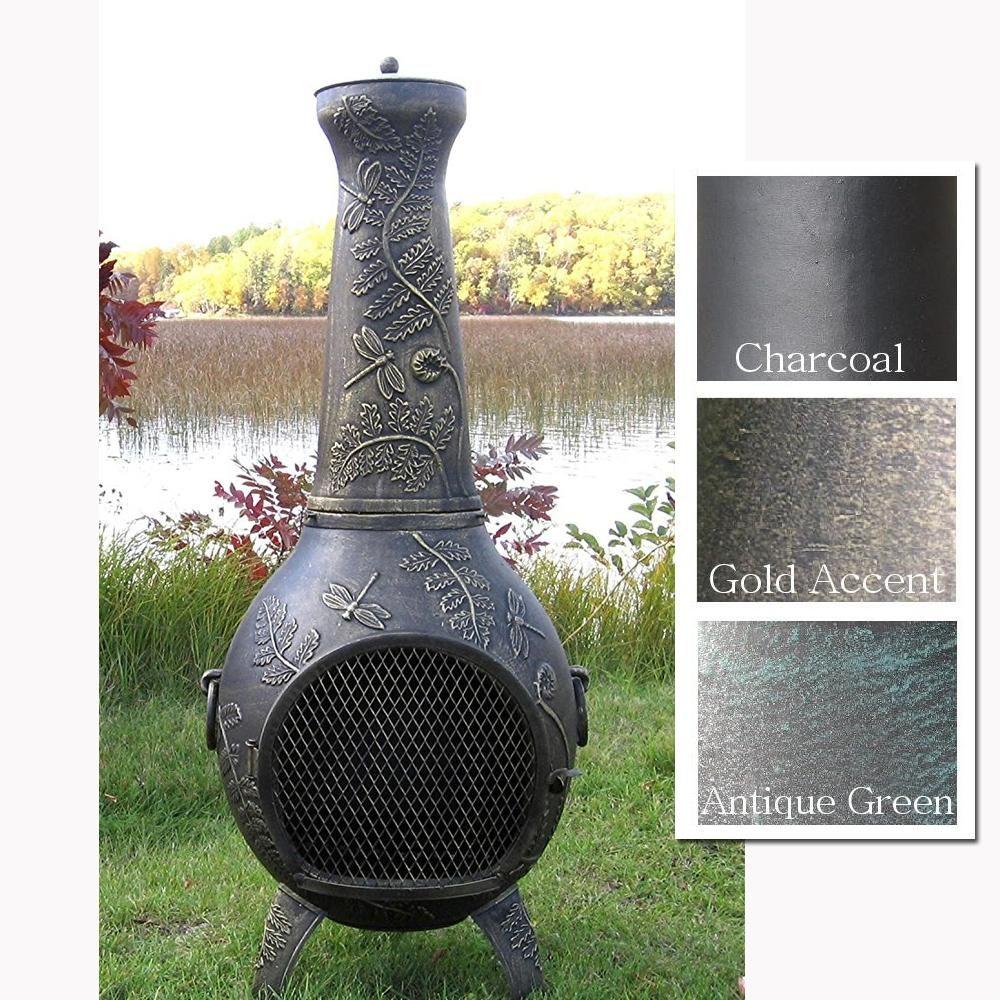 Companies with a Blue Rooster Logo - The Blue Rooster Dragonfly Chiminea – Soothing Company