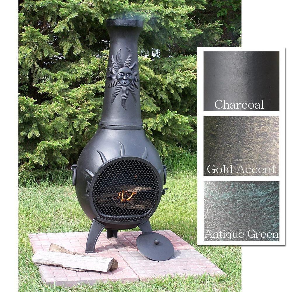 Companies with a Blue Rooster Logo - The Blue Rooster Sun Stack Chiminea – Soothing Company