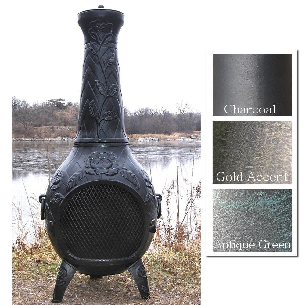 Companies with a Blue Rooster Logo - The Blue Rooster Rose Chiminea