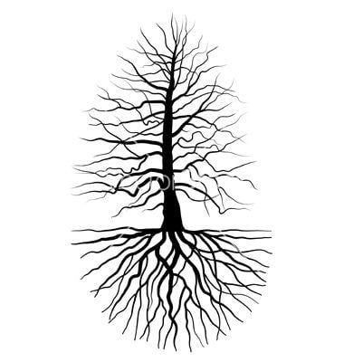 Black Tree with Roots Logo - Plant Roots Vector.com. Free for personal use Plant
