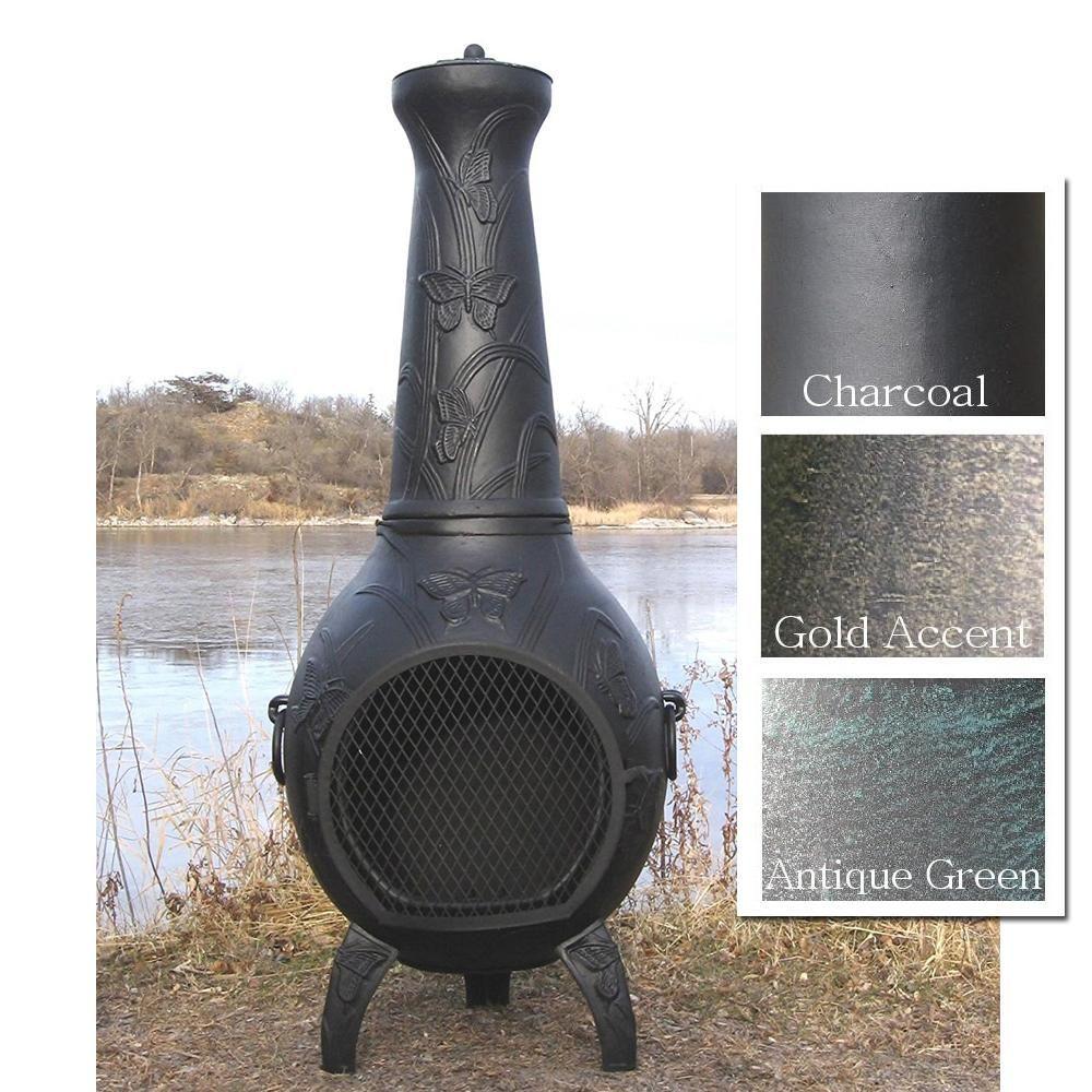 Companies with a Blue Rooster Logo - The Blue Rooster Butterfly Chiminea – Soothing Company