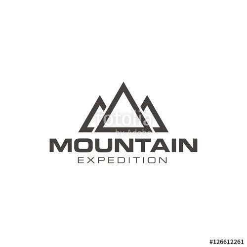 Simple Mountain Logo - Simple mountain outdoor logo design vector