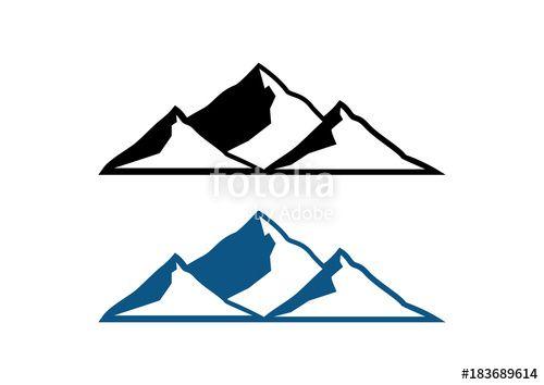 Simple Mountain Logo - Simple Black and Blue Hill Mountain Logo Symbol