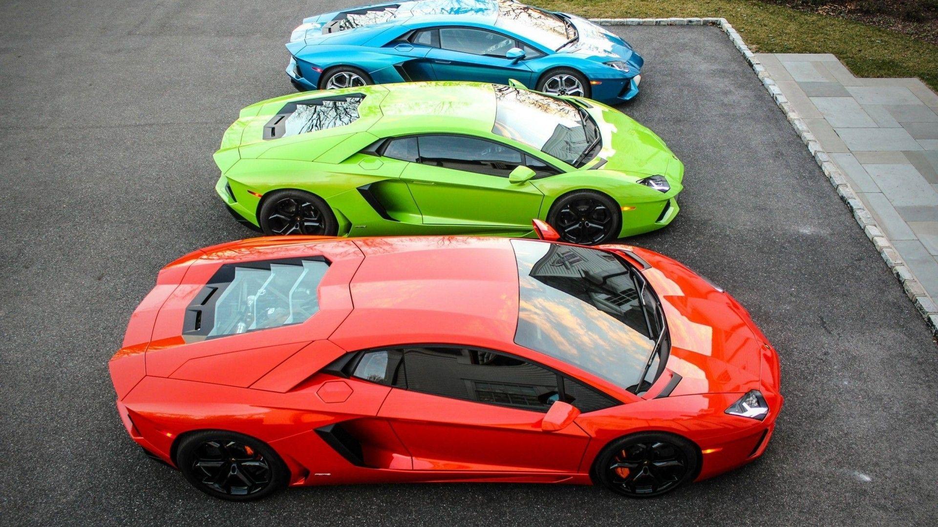 Orange and Green Car Logo - cars, Lamborghini, parking, Lamborghini Aventador, orange cars, blue