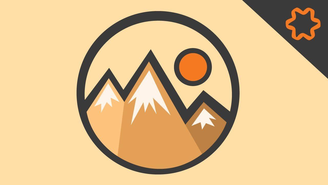 Simple Mountain Logo - Logo Design illustrator - Adobe illustrator Tutorial / Simple ...