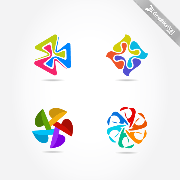 4 Elements Logo - 3-4-5-6 Logo Vector Elements Set 3 | GraphicsWall