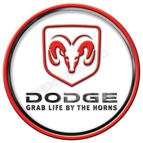 Grab Round Logo - Signage - Dodge - Grab life by the horns - Classic Round Metal Sign ...