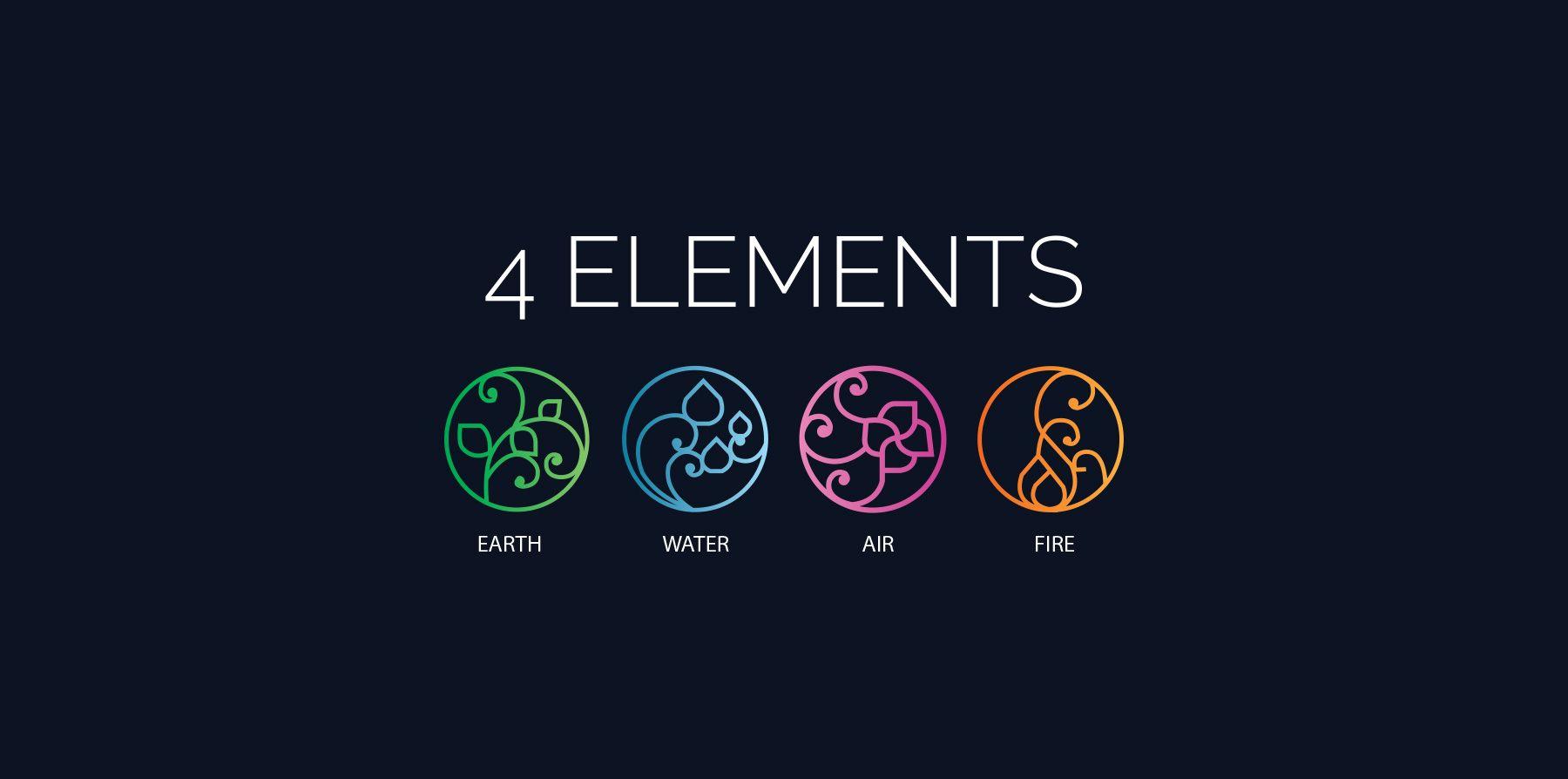 4 Elements Logo - Unique 4 Elements Detox - Udara Bali