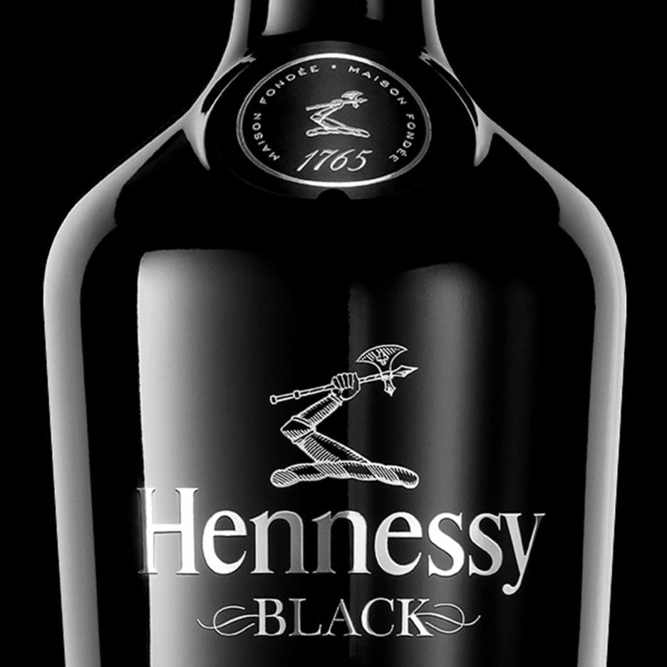 Hennessy Cognac Round Logo - Hennessy Black Cognac 750mL