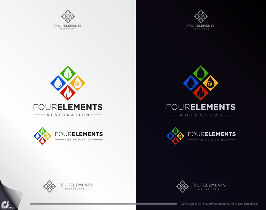 4 Elements Logo - Four Elements Restoration & Four Elements Adjusters. Logo & brand
