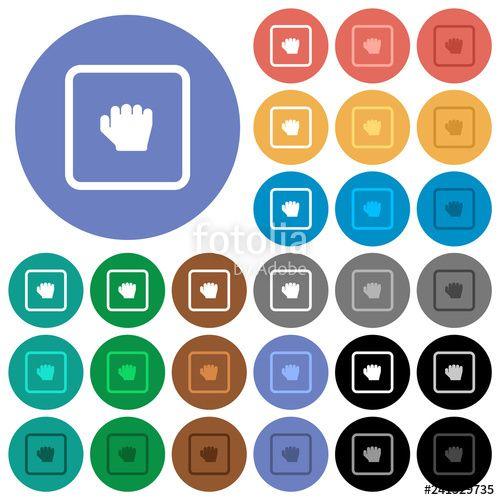 Grab Round Logo - Grab object round flat multi colored icons