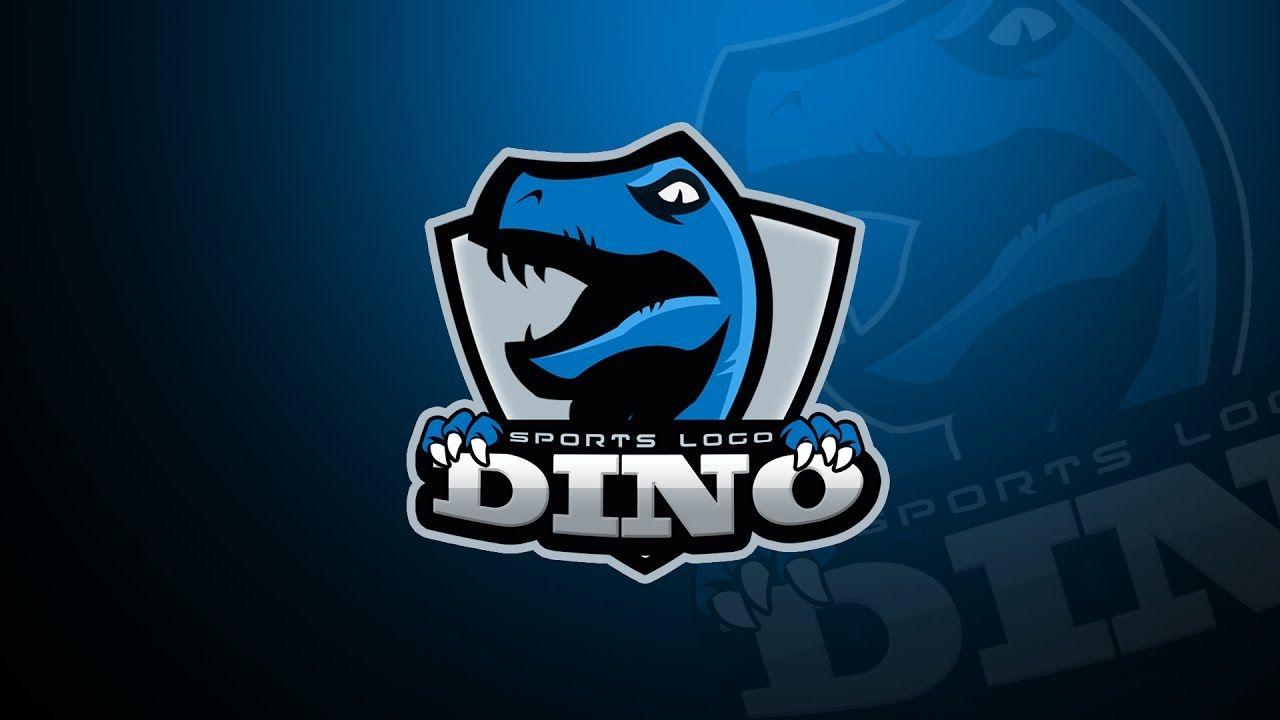 Dinosaur Sports Logo - Photoshop Tutorial Logo Design Dino - YouTube