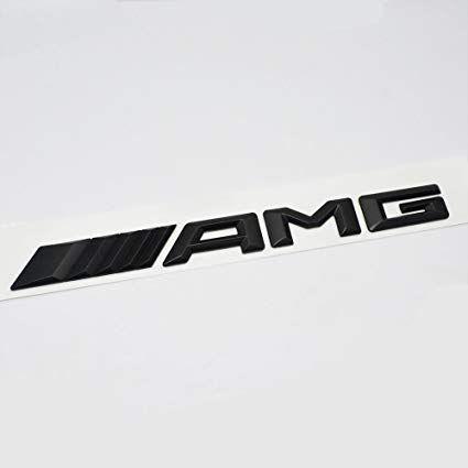 Mercedes AMG Logo - Amazon.com: New Style Mercedes-Benz AMG Emblem 3D ABS Black Trunk ...