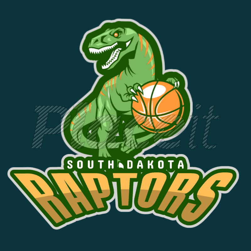 Dinosaur Sports Logo - Placeit - Basketball Logo Template with a Dinosaur Illustration