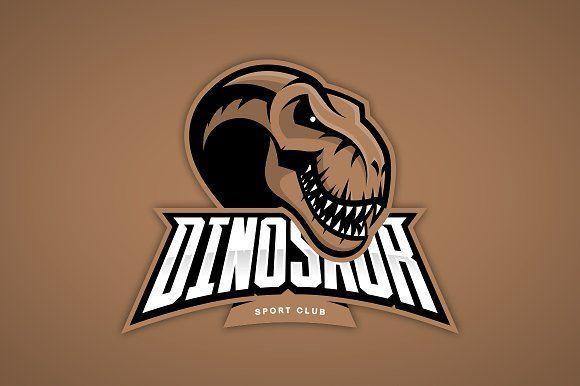 Dinosaur Sports Logo - Dinosaur mascot sport logo design by provector on @creativemarket ...