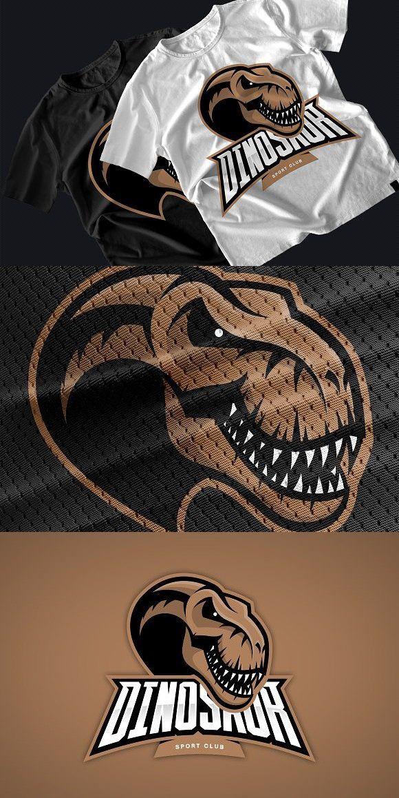 Dinosaur Sports Logo - Dinosaur mascot sport logo design | Monster Design | Logo design ...