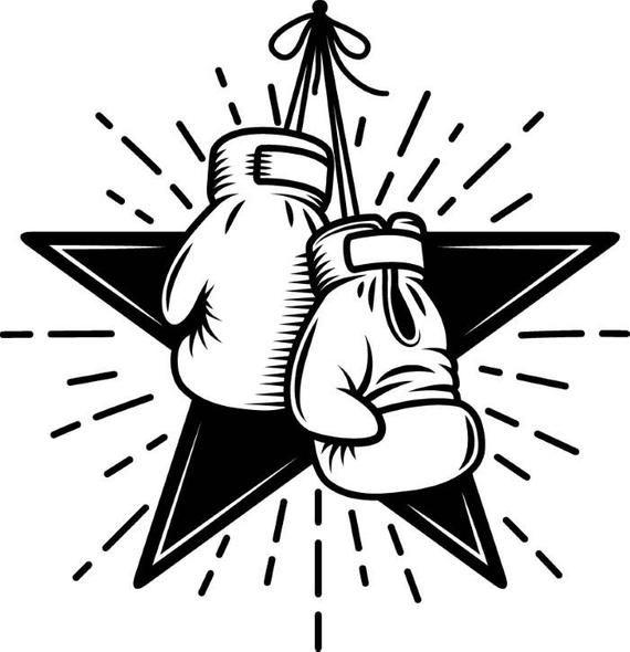 Boxing Logo - Boxing Logo 3 Gloves Star Fight Fighting Fighter MMA Mixed | Etsy