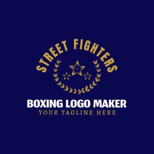 Boxing Logo - Placeit - Boxing Logo Maker with Victory Wreaths and Stars Clipart