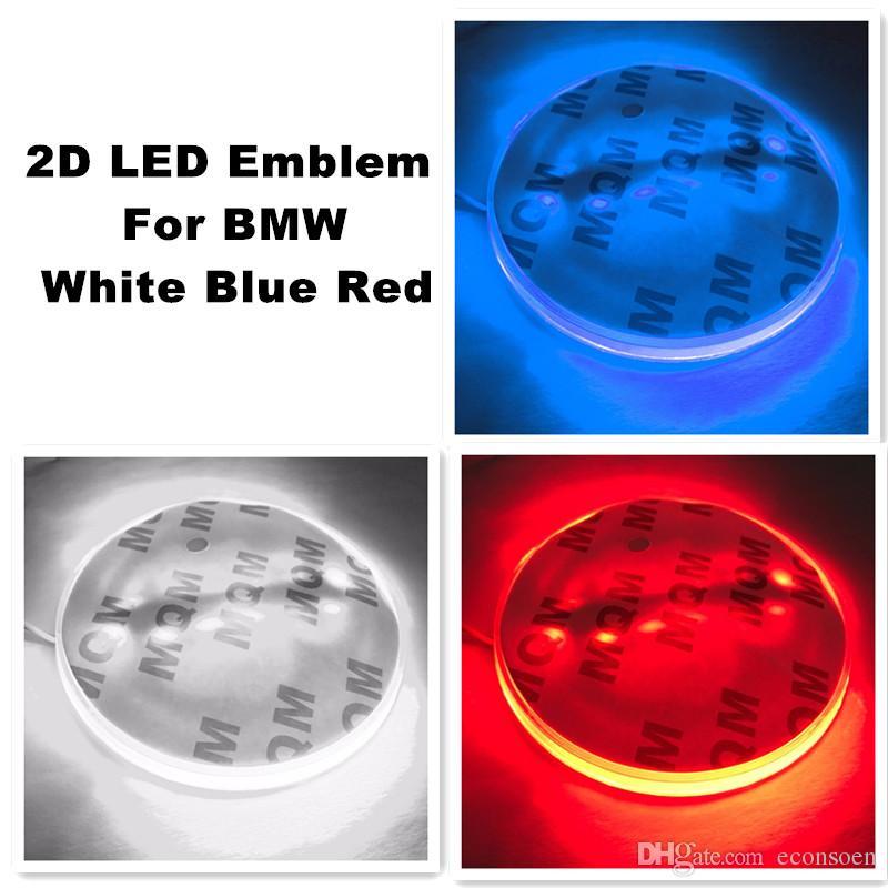 Red White and Blue Car Logo - 2D Car Led Sticker Logo Badge Emblem Light Lamp 12V White Red Blue