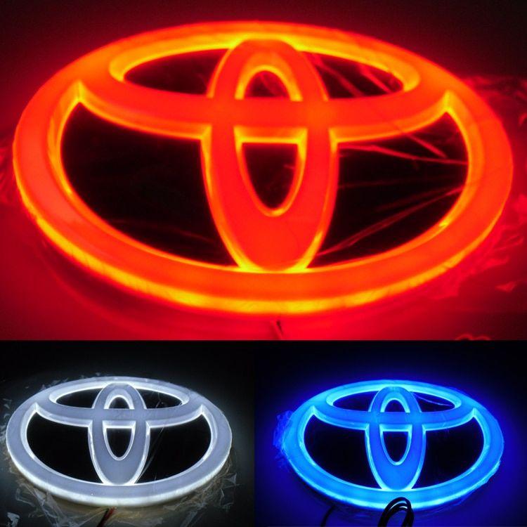 Red White and Blue Car Logo - LED 4D car logo light Car Logo Auto Badge Light Blue /Red/White ...