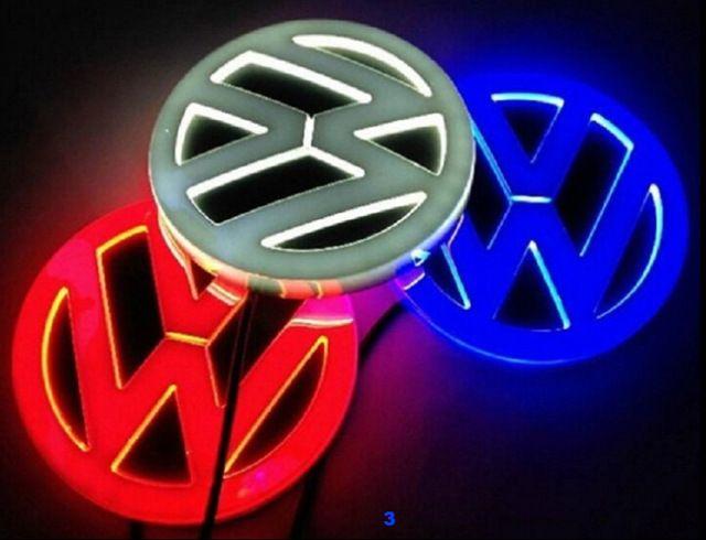 Red White and Blue Car Logo - 11CM Car Logo bulb LED Auto 4D Emblem Logo bulb White Blue White For ...