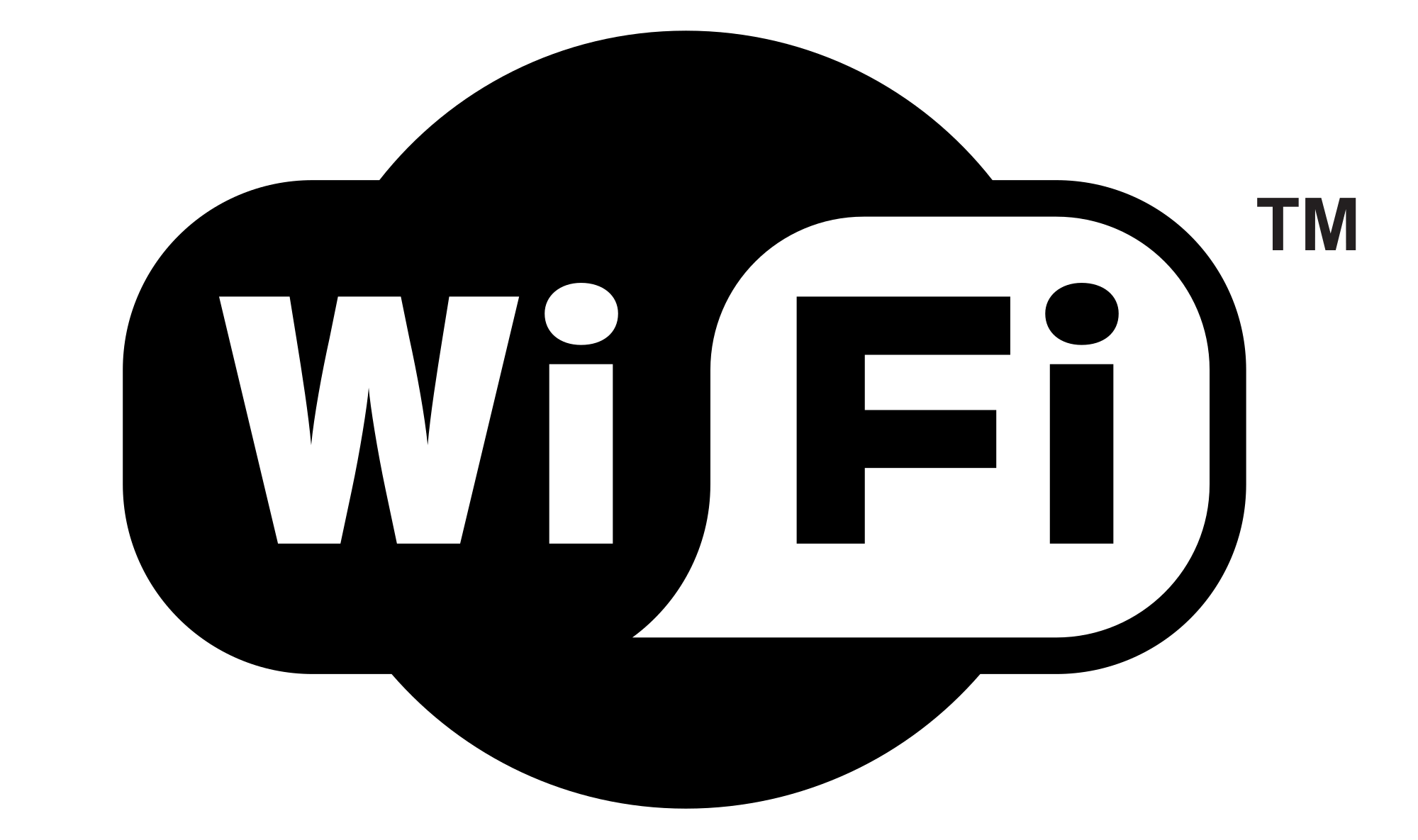 White WiFi Logo - WiFi Logo Black and White transparent PNG