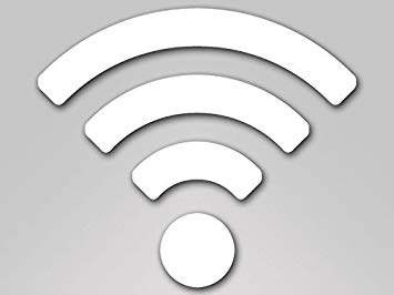 White WiFi Logo - MAGNET White Vinyl WiFi BARS Logo Window Magnetic