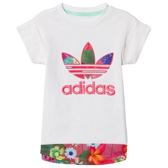 Adidas Flower Logo - adidas Originals - White Flower Printed Logo Infants T-Shirt ...