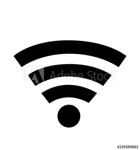 White WiFi Logo - Wifi icon symbols vector illustration isolated on white - Buy this ...