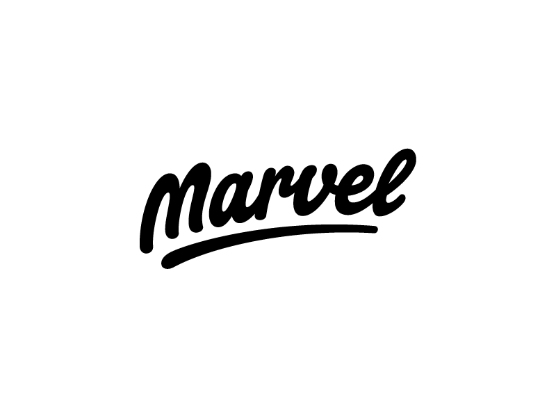 All-Black Lettering Logo - Marvel - Paul von Excite - Logotype & Lettering