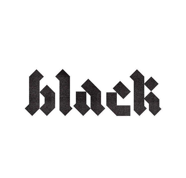 All-Black Lettering Logo - Black. Gothic Lettering. Graphic Design. Graphic Design & Type