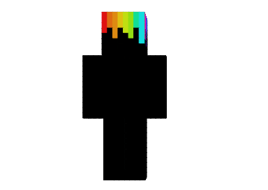 Rainbow Person Logo - Dripping Rainbow Person Skin - 9Minecraft.Net