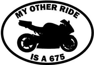 Daytona 675 Logo - My Other Ride Is A Triumph Daytona 675 Motorcycle Car Window Vinyl
