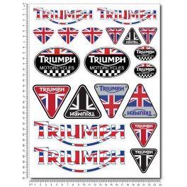 Daytona 675 Logo - Triumph Large decal sticker set 24x32 cm Speed triple Daytona 675 ...